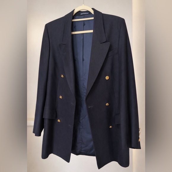 Burberry Vintage 100% Wool Tailored Double-Breasted Blazer - Picture 3 of 8